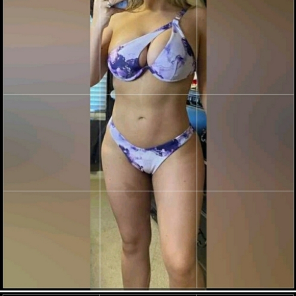 Marble one shoulder bikini - Picture 3 of 3